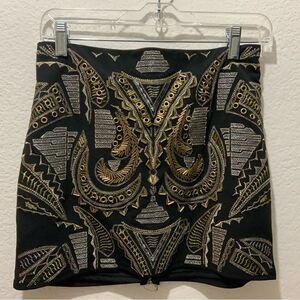 caribbean queen mini skirt embroidered medium